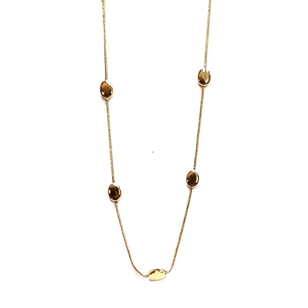 Necklace - Carolina Herrara Gold Tone Long Station Necklace